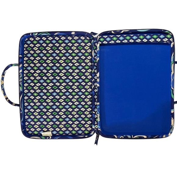 VERA BRADLEY blue paisley hard shell computer case - Picture 2 of 5